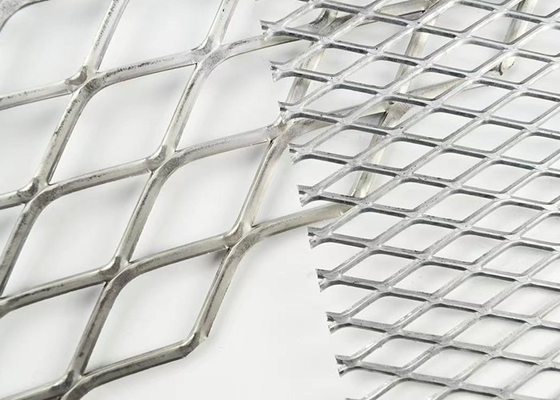 Diamond Decorative Flat Expanded Metal Mesh Powder Coating
