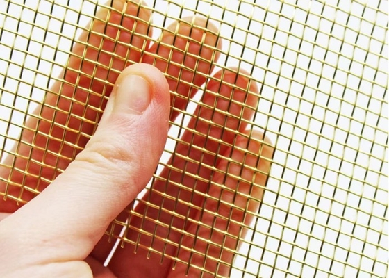 2.03mm Dia Brass Woven Wire Mesh / Brass Wire Cloth Plain Weave