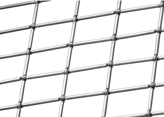 Stainless Steel Panels 15mm Lock Crimp Wire Mesh 2x2 Plain Weave