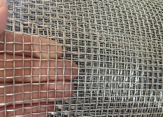 316 / 304 Stainless Steel Woven Wire Mesh , 4X4 Plain Weave Fabric