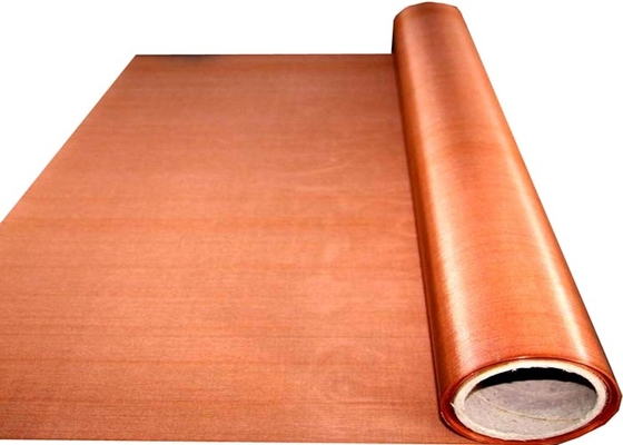 99.8% 100 Mesh Copper Wire Mesh / Fabric 1m Width Non Magnetic