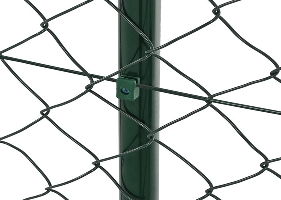30m Woven Chain Link Mesh Fence / Galvanized Diamond Wire Mesh