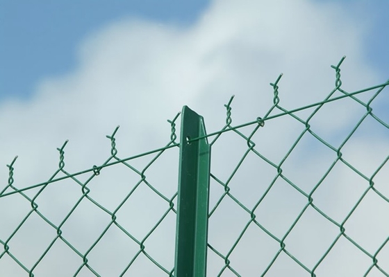 25-100mm Chain Link Wire Mesh / 25m Diamond Chain Link Fence For Garden