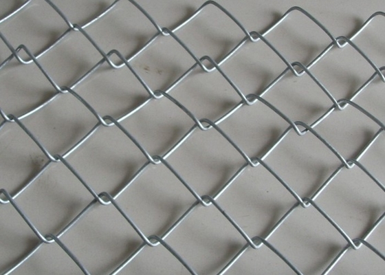 30m Woven Chain Link Mesh Fence / Galvanized Diamond Wire Mesh