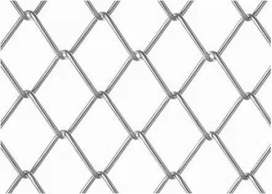 Hot Dipped Galvanized Chain Link Fence Mesh 2.0-4.8mm  For Sport Field
