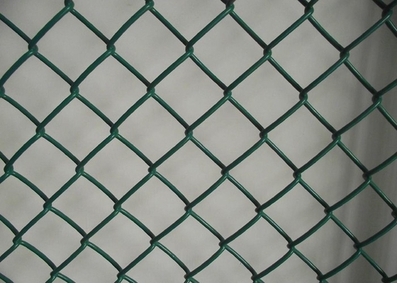 Black PVC Coated Chain Link Mesh Fence 1mm-7mm Wire Diameter Waterproof