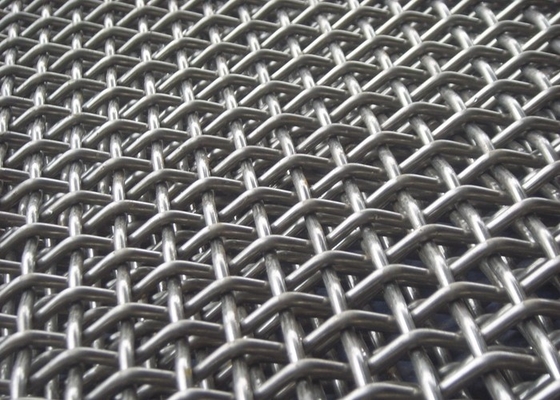 SS304 Plain Crimped Wire Mesh Fence Carbon Steel Mining Screen Mesh