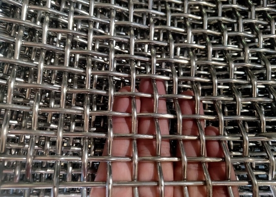 SS304 Plain Crimped Wire Mesh Fence Carbon Steel Mining Screen Mesh