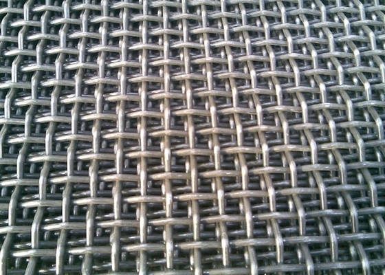 SS304 Plain Crimped Wire Mesh Fence Carbon Steel Mining Screen Mesh