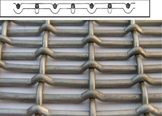 Flat Top Decorative Woven Wire Mesh 10m - 30m Roll Length Color Customized