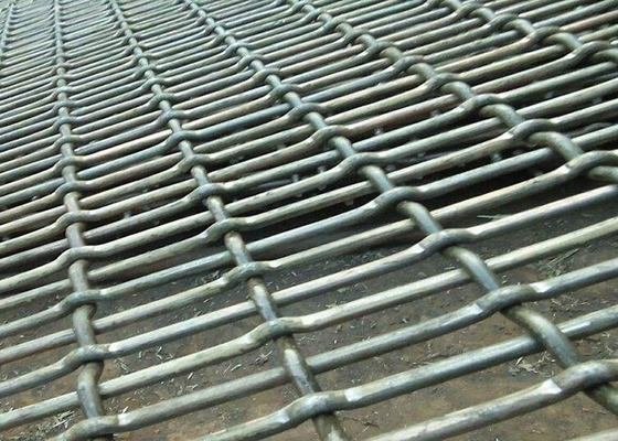 Flat Top Decorative Woven Wire Mesh 10m - 30m Roll Length Color Customized