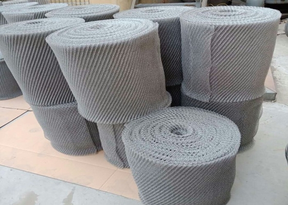 Stainless Steel Knitted Wire Mesh 0.10mm -0.45mm Wire Diameter
