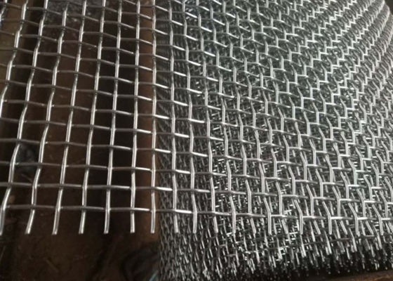 0.5-10mm Hot Dip Galvanized Wire Mesh , Stainless Steel Crimped Mesh For Protection