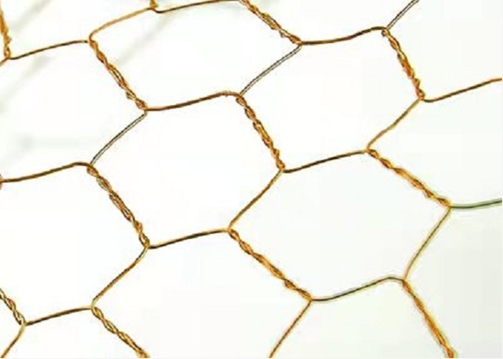 Brass / Copper Hexagonal Wire Mesh 0.5-2m Width For Protection