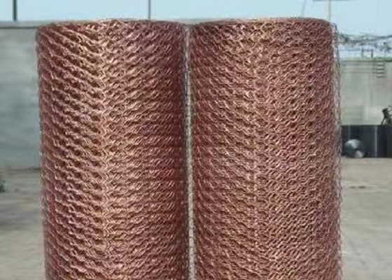 Brass / Copper Hexagonal Wire Mesh 0.5-2m Width For Protection