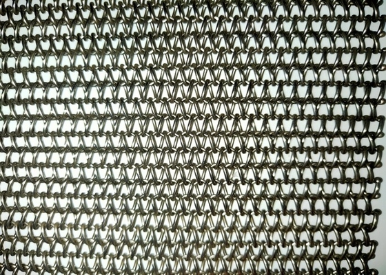 Diamond Hole Architectural Metal Mesh 0.5-2m Width Metal Coil Drapery