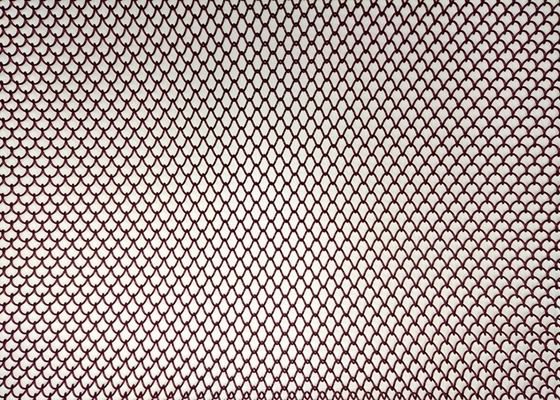 Diamond Hole Architectural Metal Mesh 0.5-2m Width Metal Coil Drapery