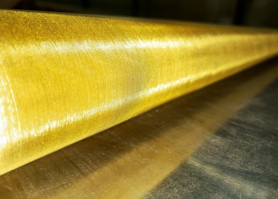 SWG44 120X120 Mesh Brass Wire Mesh Fabric 30.0m/Roll Plain Weave Style