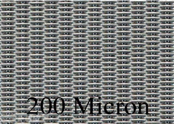 12x64 Mesh Stainless Steel Dutch Wire Mesh / 200 Micron Filter Cloth