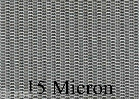 Silver Twill Dutch Weave Wire Mesh 1M Width 15 Micron Filter Cloth