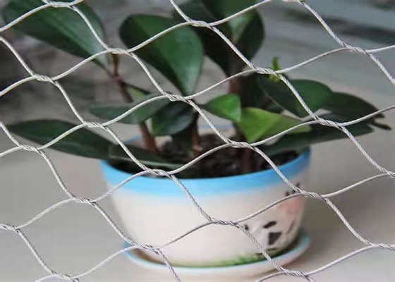 Stainless Steel Knotted Rope Mesh , Architectural Woven Metal Mesh
