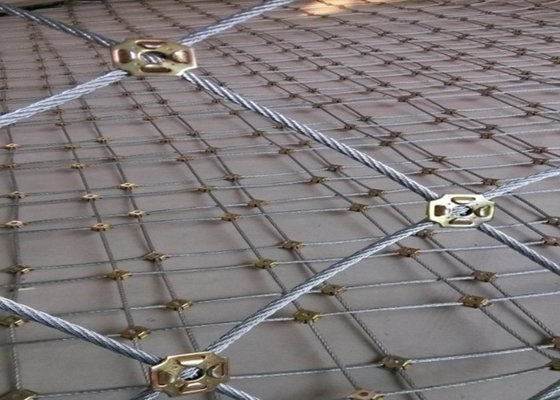 Square Hole Slope Protection Mesh Netting Length Cunstomized For Prevention Falling Rocks