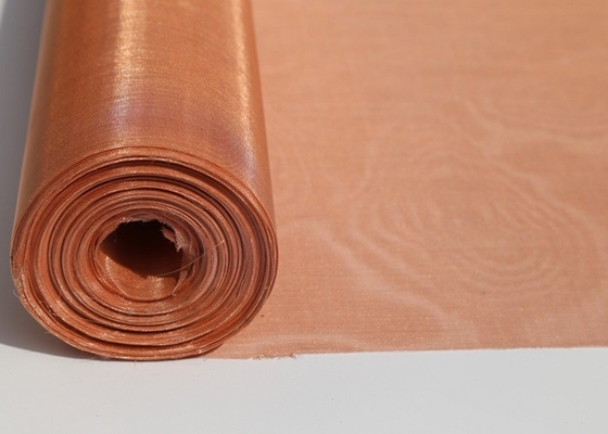 Fine Copper Mesh Fabric  , 60 Mesh 80 Mesh Copper Shielding Mesh Wear Resistant
