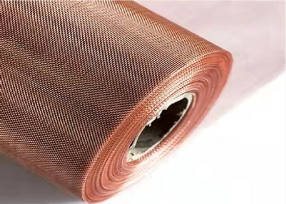 Fine Copper Mesh Fabric  , 60 Mesh 80 Mesh Copper Shielding Mesh Wear Resistant