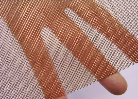 Fine Copper Mesh Fabric  , 60 Mesh 80 Mesh Copper Shielding Mesh Wear Resistant