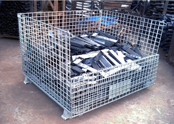 Collapsible Wire Mesh Storage Containers 6mm Wire dia. Square Hole