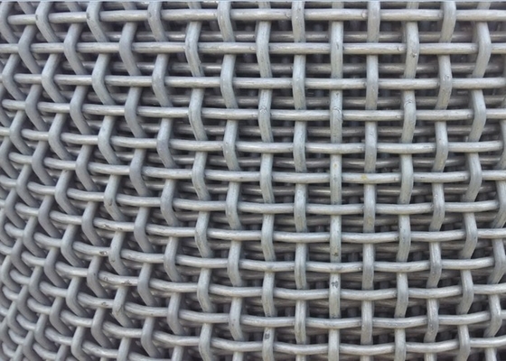 65mn Steel Crimped Wire Mesh Square Hole Length Customized For Sieving