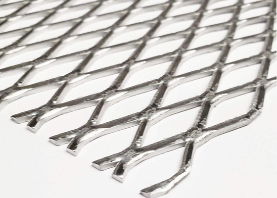 Flattened Galvanized Expanded Metal Sheet , Expanded Metal Screen Mesh
