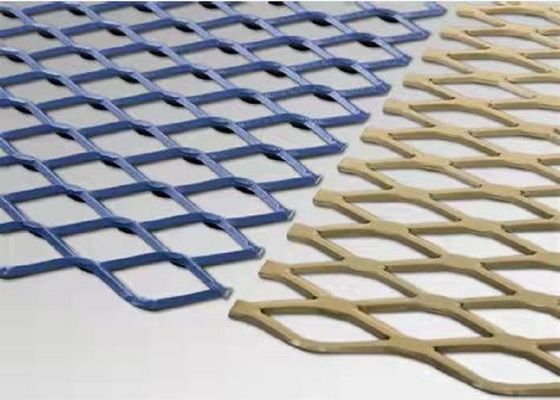 Aluminium Expanded Metal Mesh Sheet Diamond Shaped Patterns ISO9001 Approved