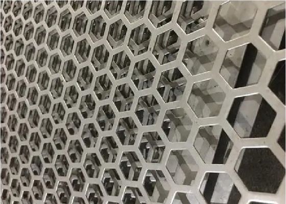 Hexagonal Perforated Metal Mesh 0.5-8mm Thickness For Architectural Applications