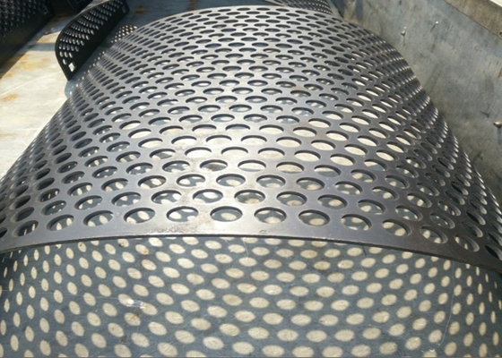 Carbon Steel Perforated Metal Mesh Round Hole Punched Weave Style