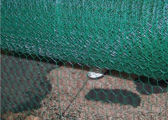 PVC Coated Hexagonal Wire Mesh 0.6mm - 4.4mm Hexagonal Plastic Mesh