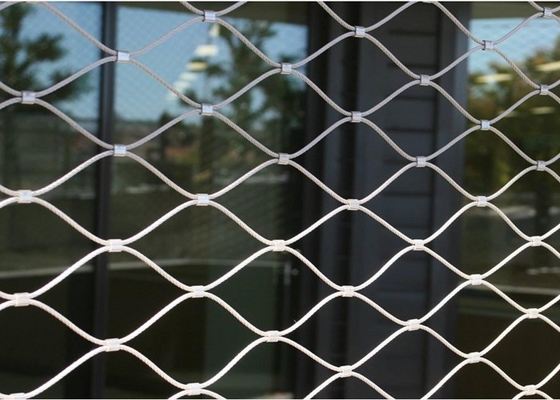 Silver Stainless Steel Ferrule Rope Mesh For Protection Free Sample