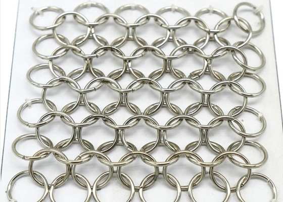 Round Hole Chain Mail Curtain , Architectural Ring Mesh Curtain