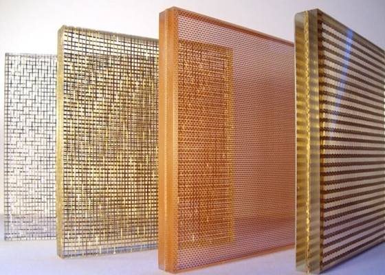 Decoration Wire Mesh Laminated Glass , Architectural Wire Mesh