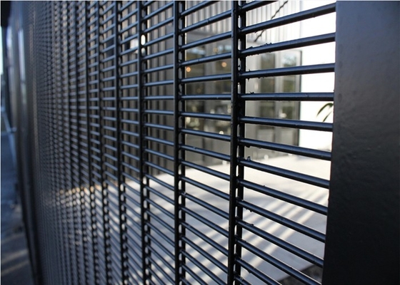 Double Wire Welded Security Fence , 1m Silver Galvanized Wire Fence Panels