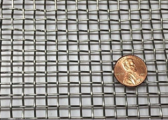 316 / 304 Stainless Steel Woven Wire Mesh , 4X4 Plain Weave Fabric