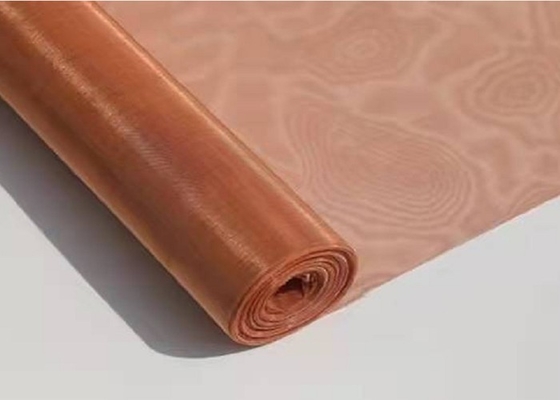 99.8% 100 Mesh Copper Wire Mesh / Fabric 1m Width Non Magnetic