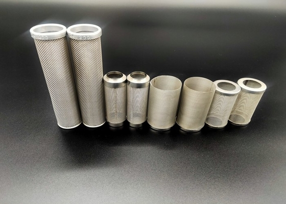 Rimmed 2mm 635mesh Stainless Steel Wire Mesh Tube Cylinder Filters